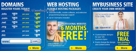 1and1大促銷,購買6個月主機+5個頂級域名只需$6.99 1and1大促銷,購買6個月主機+5個頂級域名只需$6.99