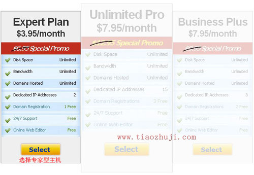 選擇主機方案 選擇主機方案