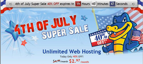 Hostgator主機全部6折