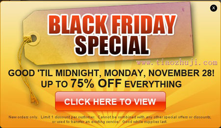 Black Friday(黑色星期五)TurnKey主機服務器終身5折、VPS 2.5折