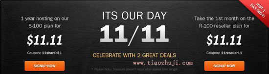 光棍節促銷,Eleven2主機11.11美元一年 光棍節促銷,Eleven2主機11.11美元一年